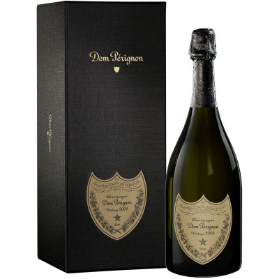 Вино игристое Dom Perignon Vintage 2008 Champagne AOC белое брют в п/у 12,5%, 750мл