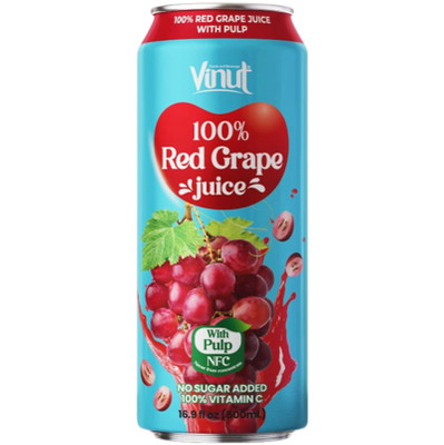 Сок Vinut красного винограда с мякотью 100%, 500мл
