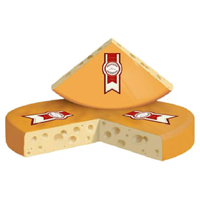 Сыр полутвёрдый Альпиталер Маасдам голова 45%