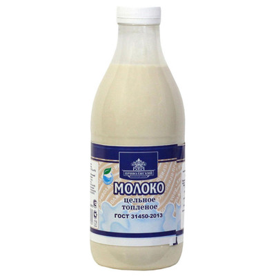 Молоко Приволжское цельное питьевое топлёное 3.2-4%, 930мл