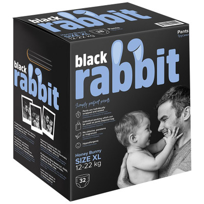 Подгузники-трусики Black Rabbit р.XL 12-22кг, 32шт