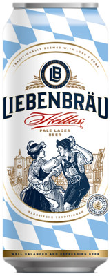 Пиво Liebenbrau Helles светлое фильтрованное 5.1%, 500мл