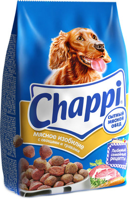 Корм Chappi Сытный мясной обед мясное изобилие для собак, 600г