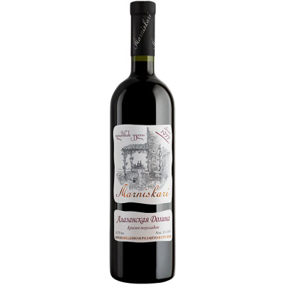 Вино Marniskari Алазанская Долина красное полусладкое 11-13%, 750мл