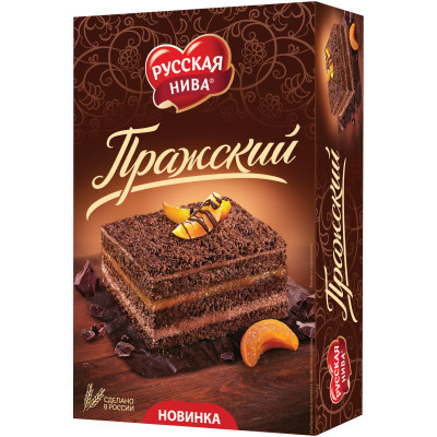 Торт Русская Нива Пражский бисквитный, 300г