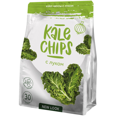 Чипсы овощные Kale Chips из капусты с луком, 30г