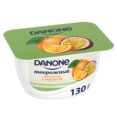 Продукт Danone творожный с апельсином и маракуйей 3.6%, 130г