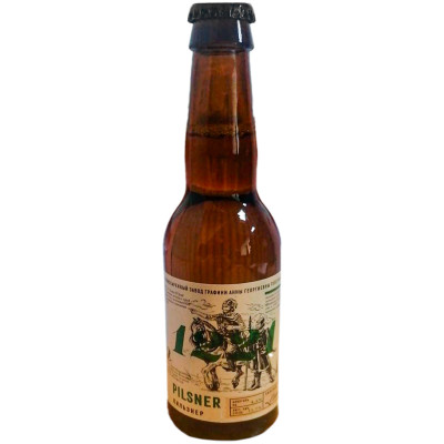 Пиво Pilsner светлое фильтрованное пастеризованное 4.4%, 330мл