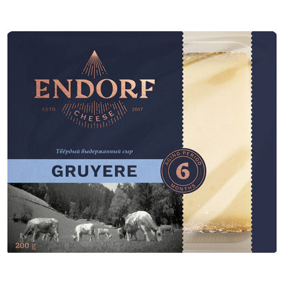 Сыр твёрдый Endorf Gruyere 50%, 200г