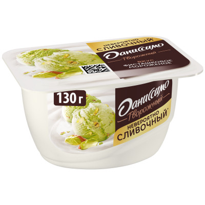 Продукт творожный Даниссимо фисташковое мороженое 6.5%, 130г