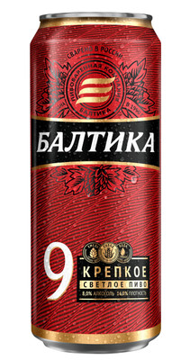 Пиво Балтика №9 Крепкое светлое 8%, 450мл