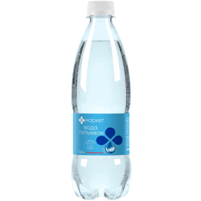 Вода питьевая газированная Маркет, 500мл