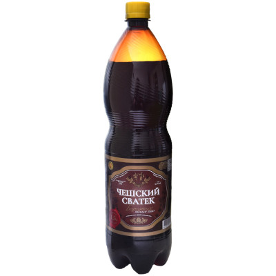 Пиво Чешский Сватек Бархатное тёмное пастеризованное 4.1%, 1.3л
