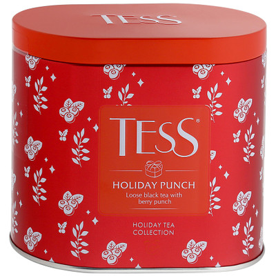 Чай Tess Holiday Punch чёрный байховый ароматизированный листовой, 100г