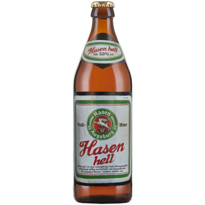 Пиво Hasen-Brau Hell светлое фильтрованное пастеризованное 5%, 500мл