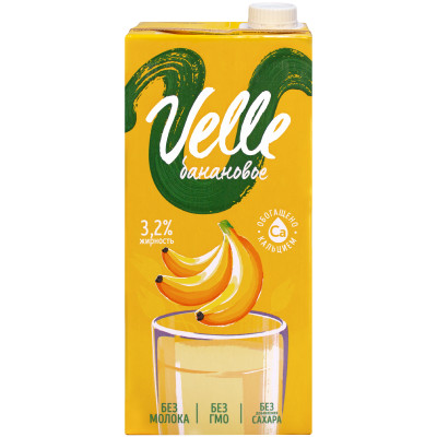 Напиток Velle овсяное банановое специальное на растительной основе, 1л