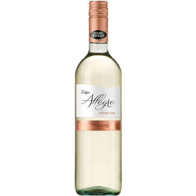 Вино Terre Allegre Trebbiano белое полусладкое 11%, 750мл