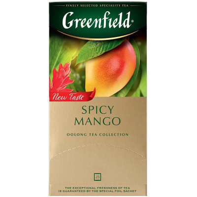 Чай Greenfield Spicy Mango зелёный в пакетиках, 25x1.5г