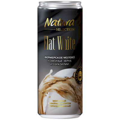 Напиток Natura Selection Flat White молочно-кофейный 2,6%, 220мл