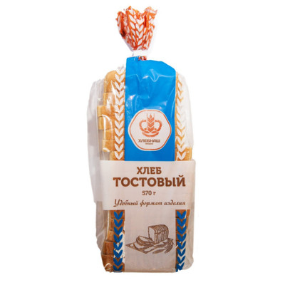 Хлеб Хлебнаш тостовый нарезка высший сорт, 570г