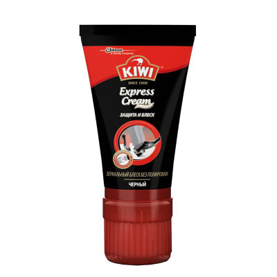 Крем для обуви Kiwi Express Cream Защита и блеск чёрный, 50мл