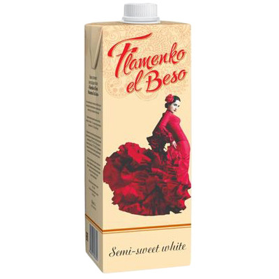 Вино столовое Flamenko el Beso белое полусладкое, 1л