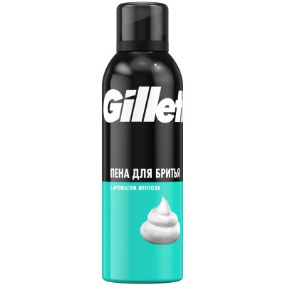 Пена Gillette с ароматом ментола для бритья, 200мл