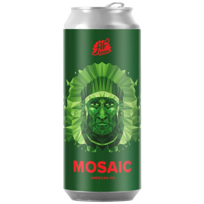 Пиво AF Brew Mosaic непастеризованное нефильтрованное неосветленное светлое 6.7%, 500мл