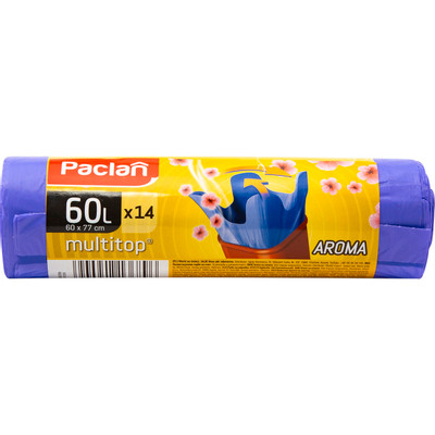 Мешки для мусора Paclan Multitop Aroma с ушками 14шт, 60л