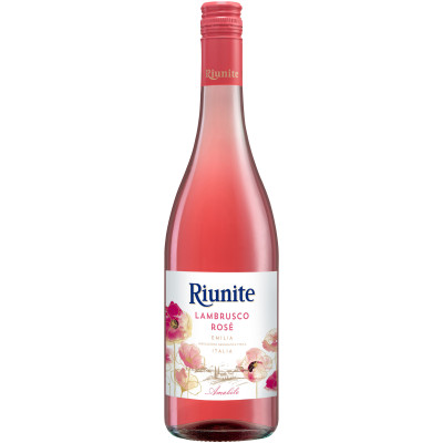 Вино игристое Riunite Lambrusco Rosato розовое полусладкое 8%, 750мл