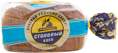 Хлеб Каравай Столовый нарезка, 750г