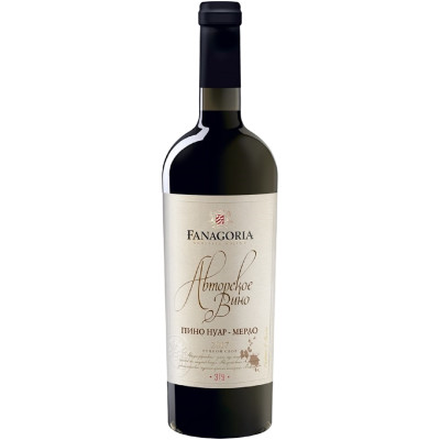 Вино Фанагория Авторское вино Пино Нуар-Мерло красное сухое 14%, 750мл