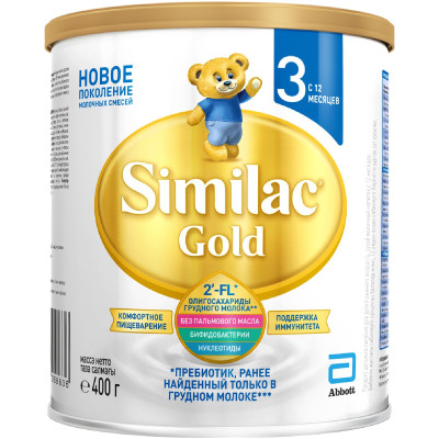 Смесь Similac Gold 3 молочная, 400г