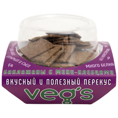 Баклажаны Veg`s пикантные с мини-хлебцами, 100г