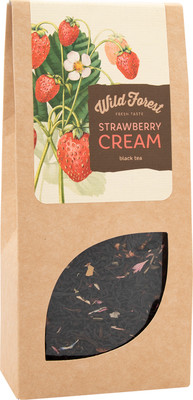 Чай Wild Forest Strawberry Cream чёрный листовой, 100г