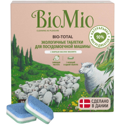 Таблетки BioMio Bio-Total с маслом эвкалипта, 30шт