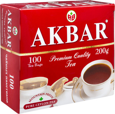 Чай Akbar Mountain Fresh чёрный в пакетиках, 100х2г