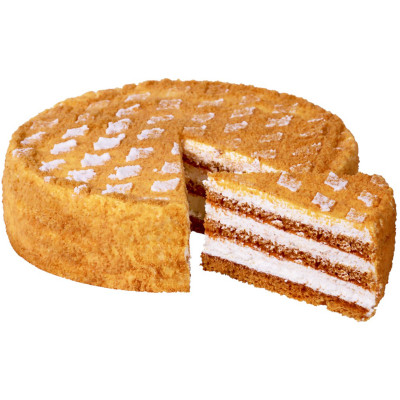 Торт Хлебозавод №1 Медовый со сметанным кремом, 800г
