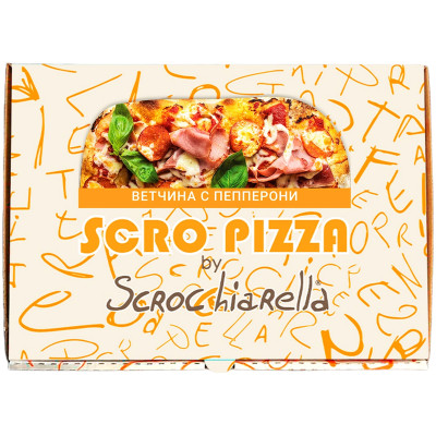 Пицца Scro Pizza Римская Пепперони с Ветчиной замороженная, 430г