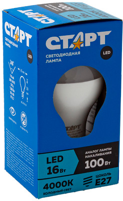 Лампа светодиодная Старт LED GLS E2716W холодный белый