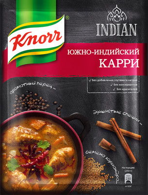 Смесь сухая Knorr На второе для приготовления южно-индийского карри с курицей, 40г