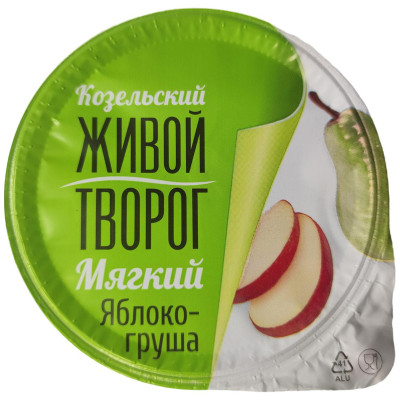 Творог Козельский мягкий с фруктовым наполнителем яблоко-груша 5%, 140г