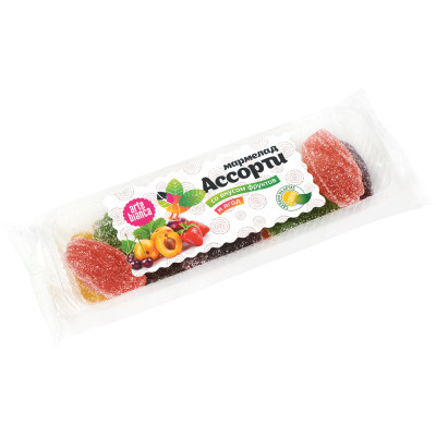 Мармелад Arte Bianca Ассорти со вкусом фруктов и ягод, 300г