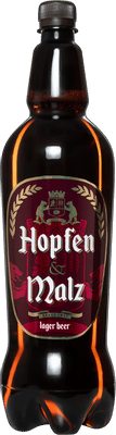 Пиво Hopfen&Malz Лагер светлое фильтрованное 4.5%, 1.35л