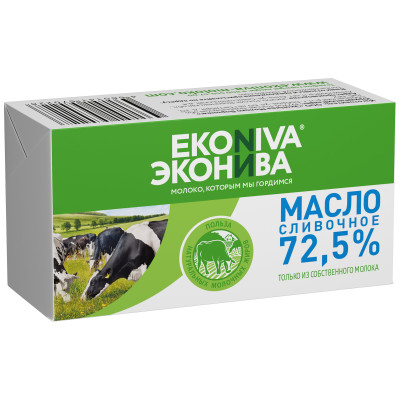 Масло сливочное Эконива Крестьянское 72.5%, 180г