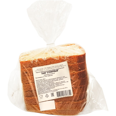 Хлеб Столичный ржано-пшеничный нарезанный на ломти, 350г