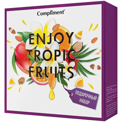 Подарочный набор Compliment Enjoy Tropic Fruits №1400 гель для душа, 200мл + гоммаж для лица, 80мл
