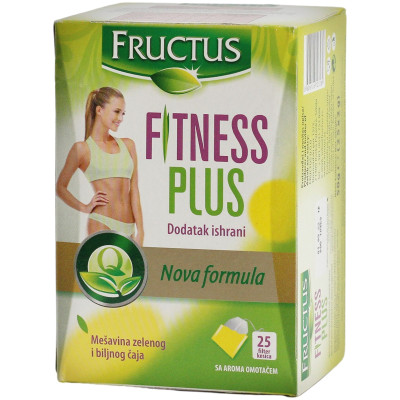 Чай Fructus Фитнес Плюс травяной в пакетиках, 25x1.5г