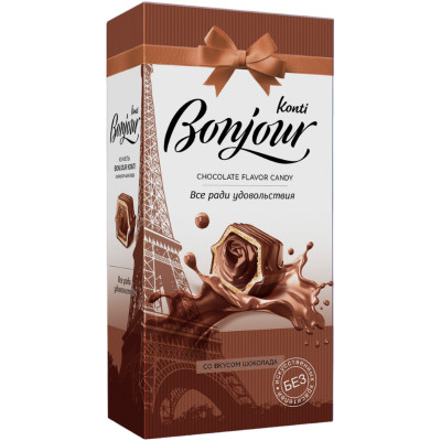 Конфеты Konti Bonjour со вкусом шоколада, 80г