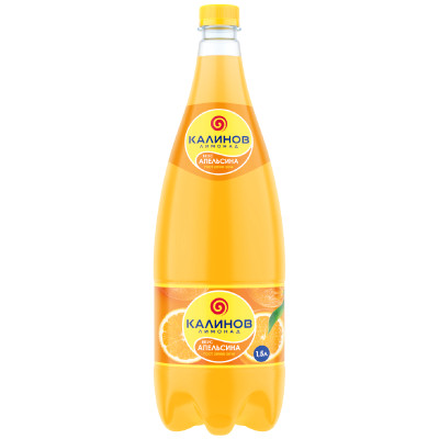 Напиток Калинов Лимонад Классический со вкусом апельсина сильногазированный, 1.5л